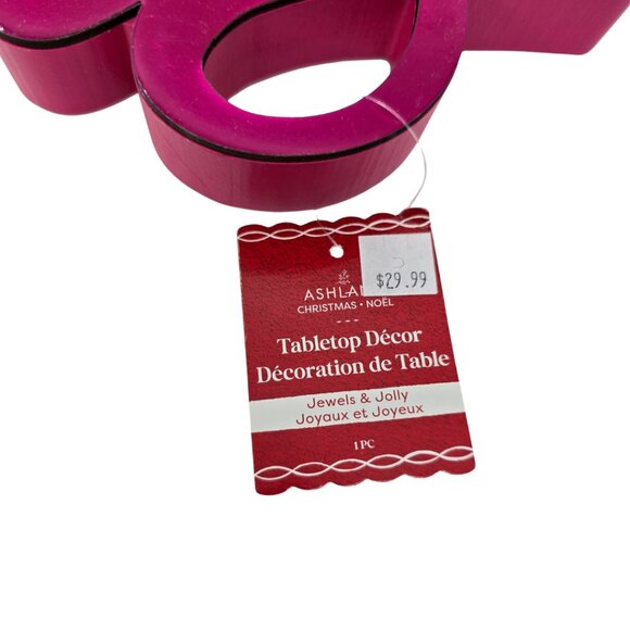 Ashland Hot Vibrant Pink Script "Cheers" Tabletop Sign NWT - Picture 2 of 5